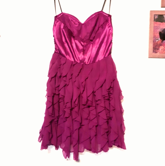 Strapless Magenta Cocktail Dress - Picture 4 of 4